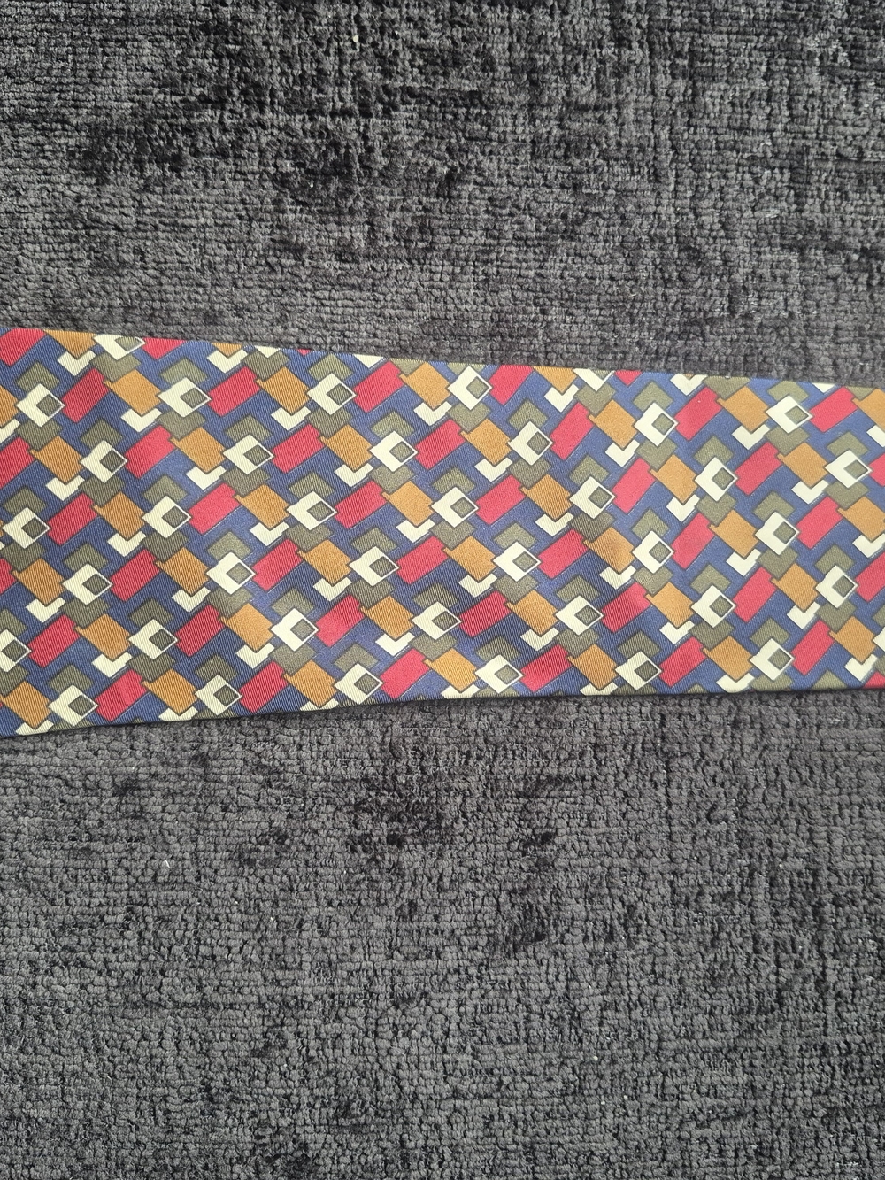 Vintage Gianfranco's Men's Geometric Pattern Silk Tie